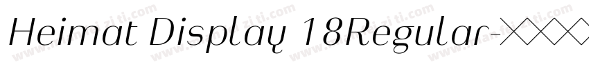 Heimat Display 18Regular字体转换